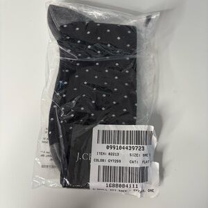 NWT J.Crew Microspot Polka Dot Socks Gray
